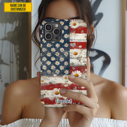 Personalized Flowers Patriotic Phone Case