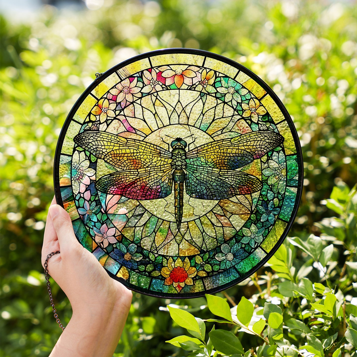 Beautiful Dragonfly Stained Glass Suncatcher