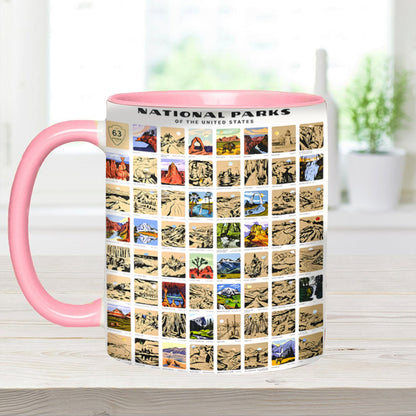 US National Park Bucket List Accent Mug