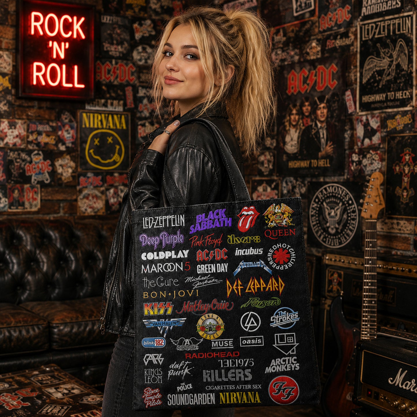 Rock Lovers - Classic Rock  Legends Editions Tote Bag Version 2