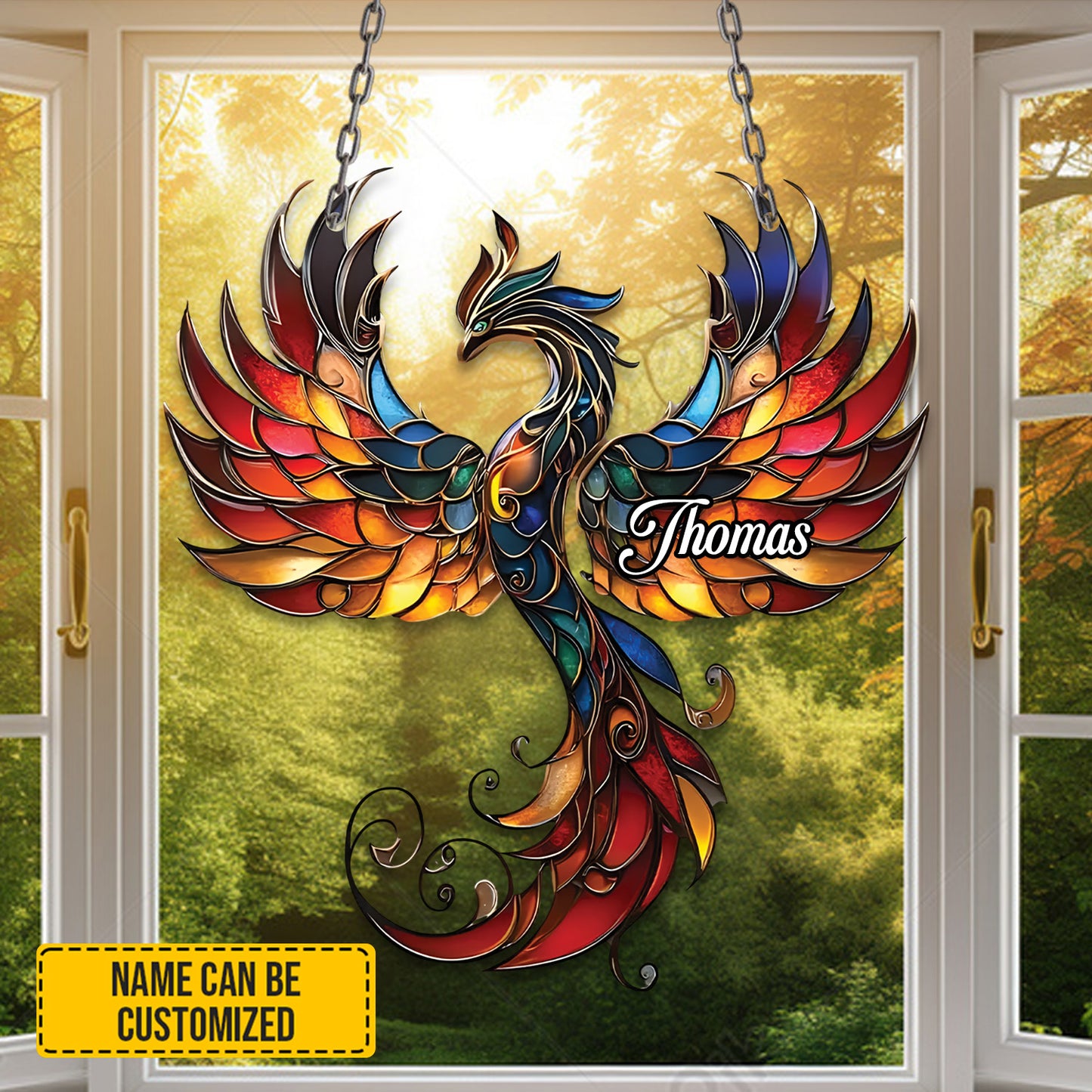 Personalized Phoenix Acrylic Window Hanging