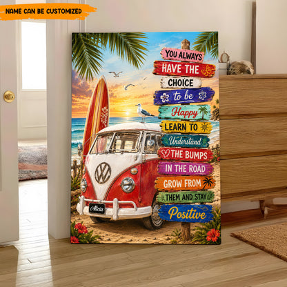 Positive Vanlife Vibes – Personalized Poster Canvas
