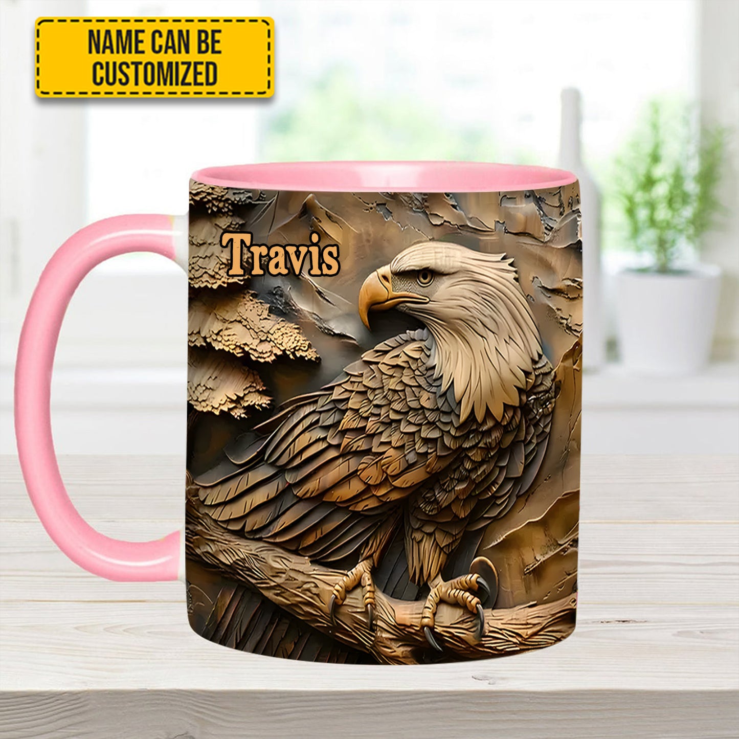 Strong Eagle - Personalized Eagle Accent Mug