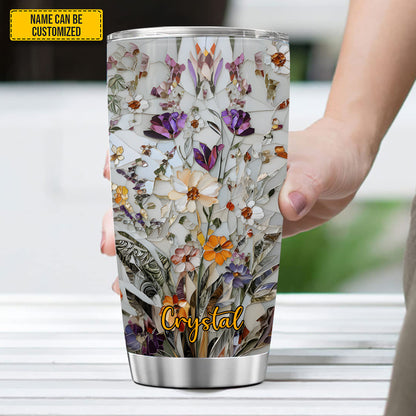 Personalized Beautiful Flowers Tumbler
