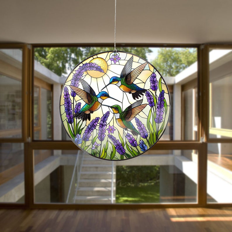 Hummingbird Acrylic Window Hanging