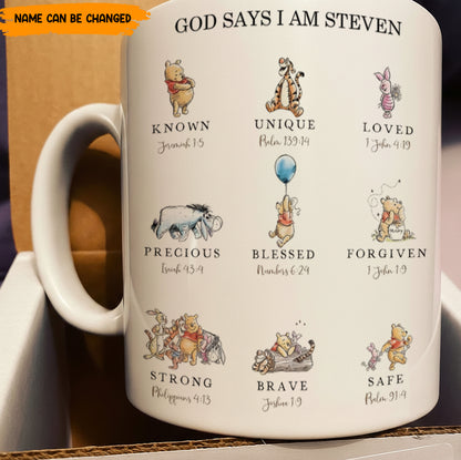 Personalized God Says I Am Mug, Gift For Kids