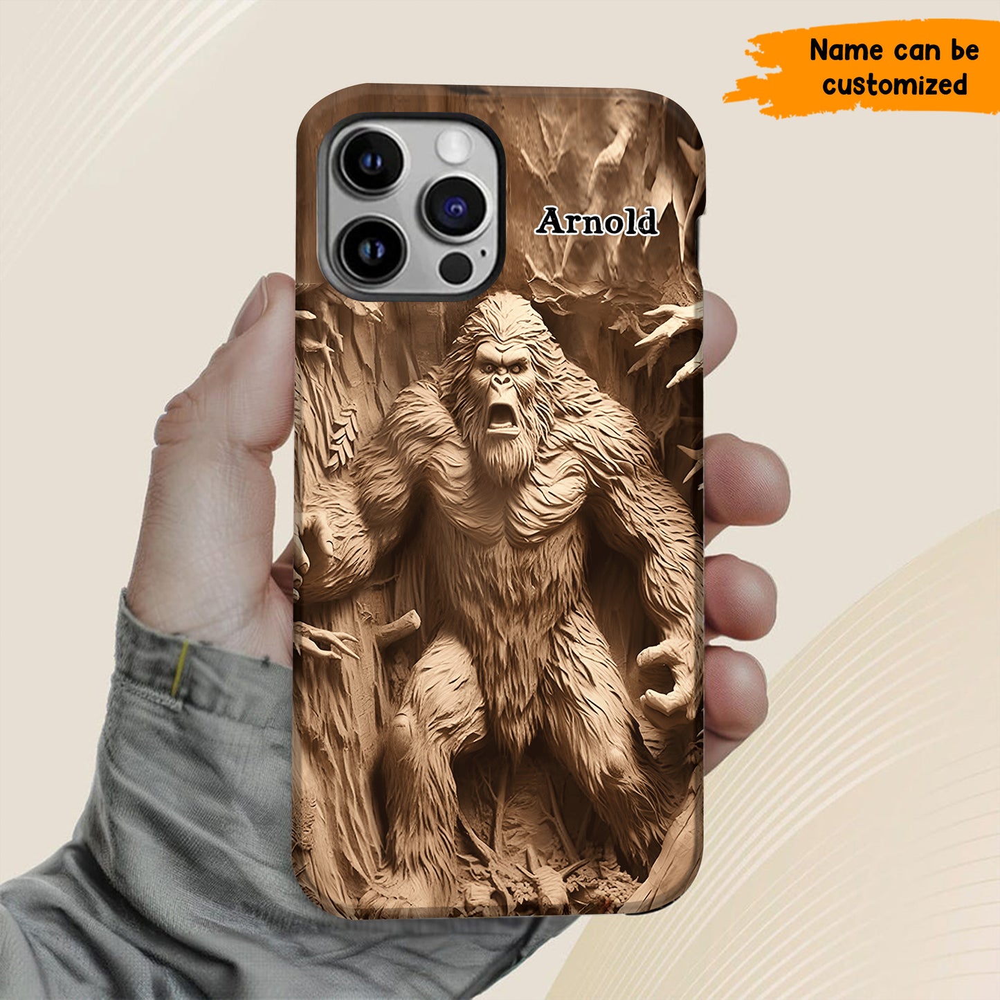 Bigfoot Legend in the Trees – Personalized Bigfoot Phone Case