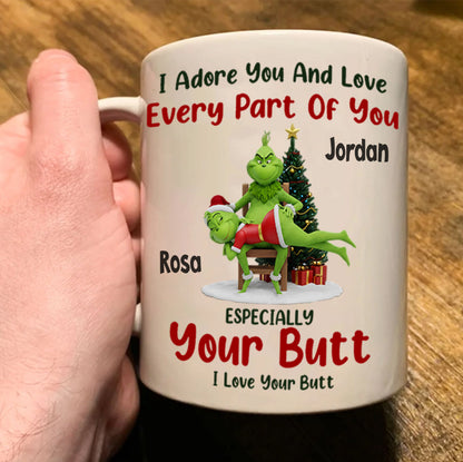 I Adore You - Funny Couple Christmas Accent Mug