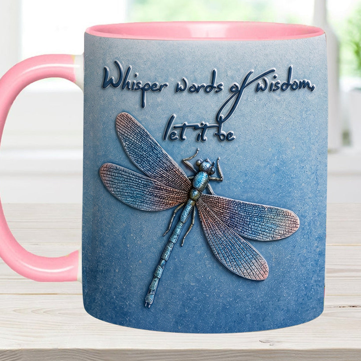 Whisper Words Of Wisdom - Dragonfly Accent Mug