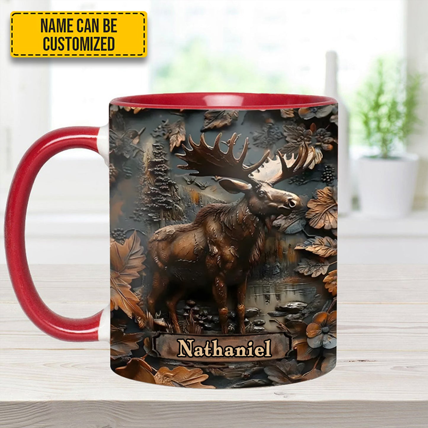 Moose Wilderness – Personalized Hunting Accent Mug