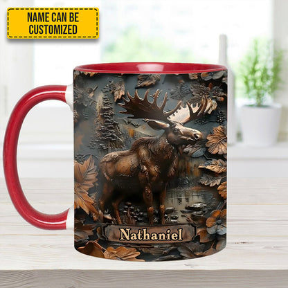 Moose Wilderness – Personalized Hunting Accent Mug