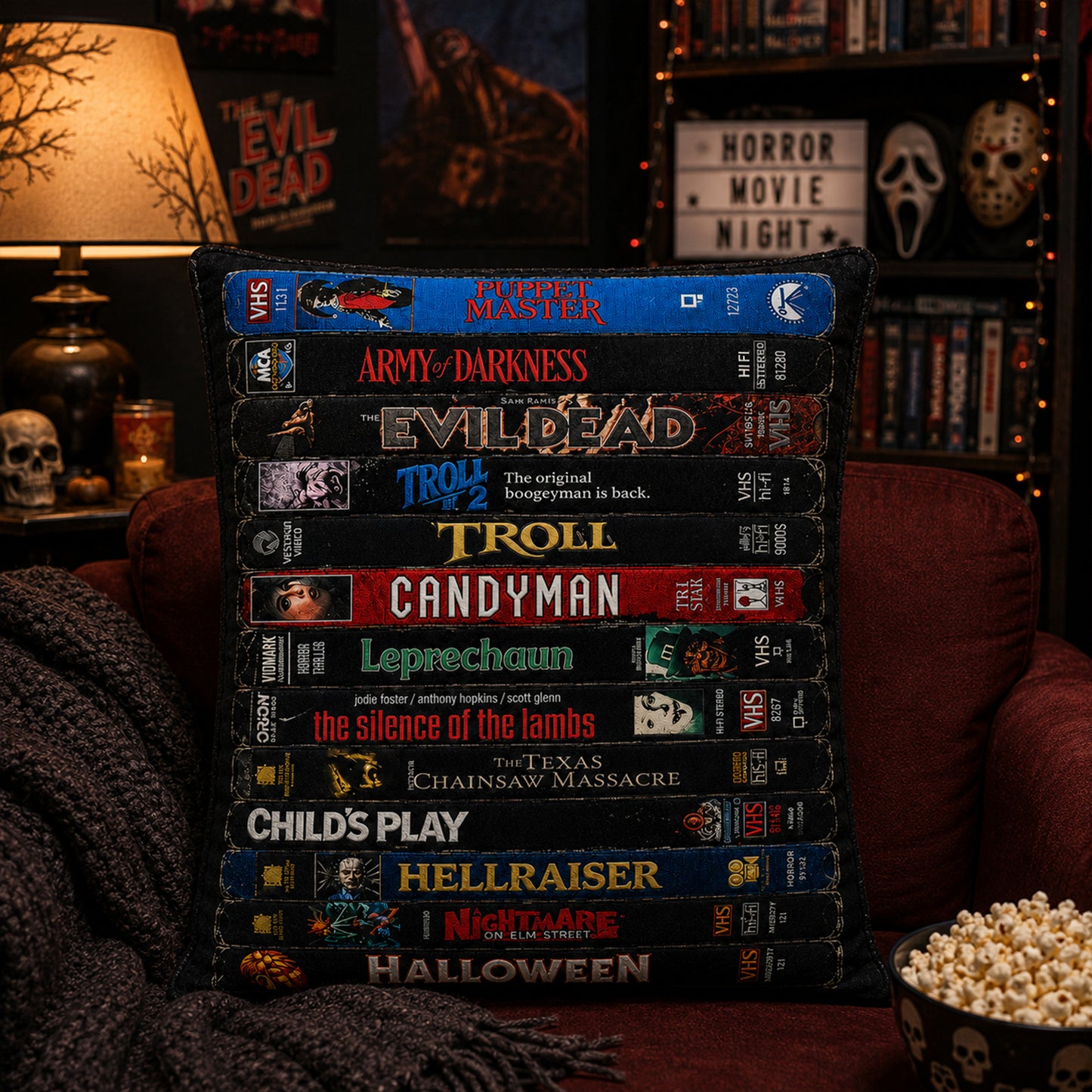 Retro Horror VHS Pillow Version 2