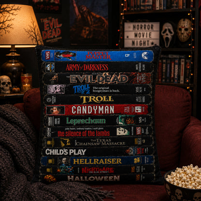 Retro Horror VHS Pillow Version 2