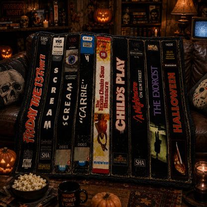 Retro Horror VHS Blanket Version 3