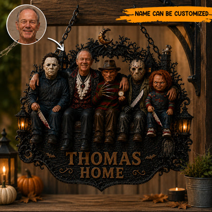 Personalized Halloween Horror Wooden Sign 2