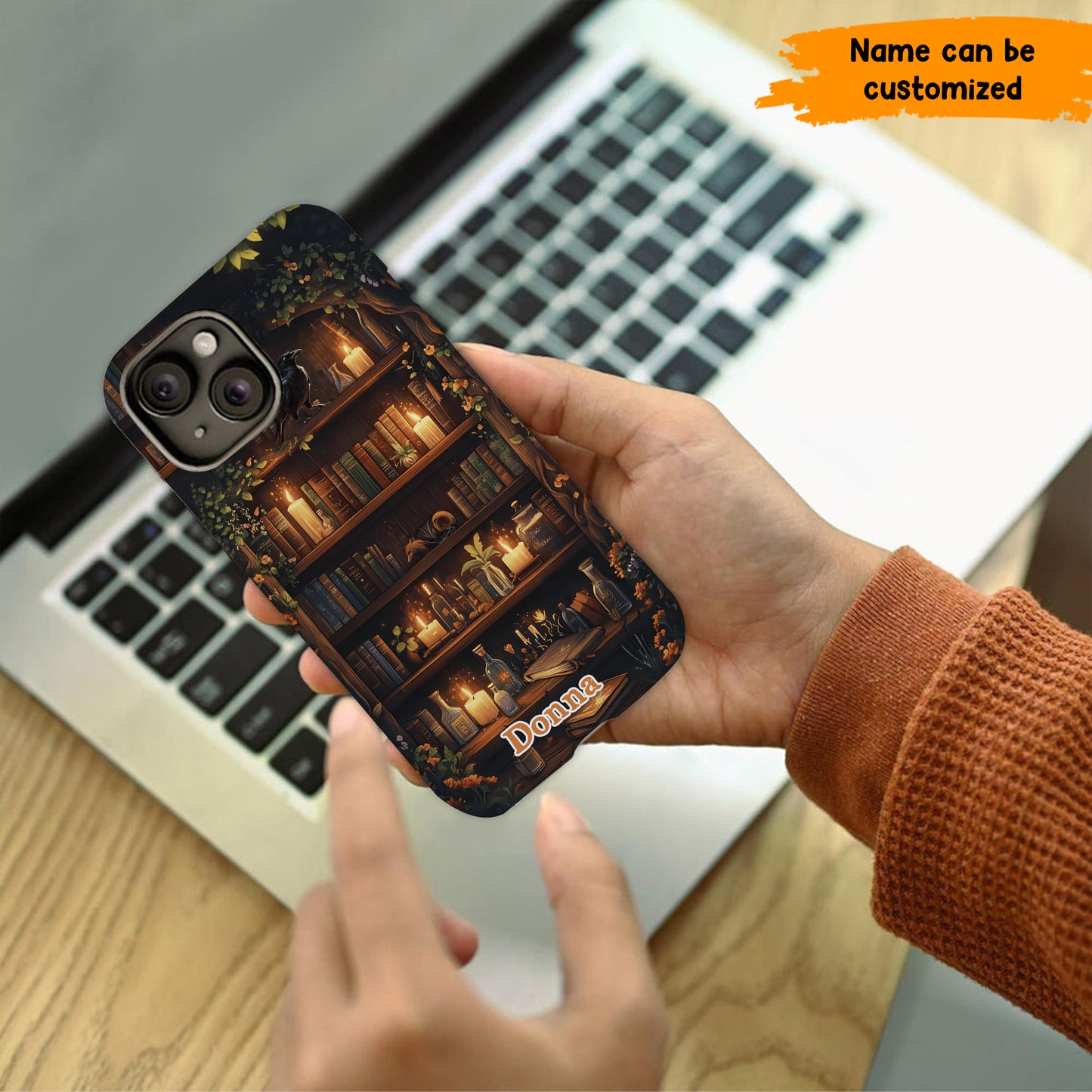 Personalized Bookshelf Phone Case
