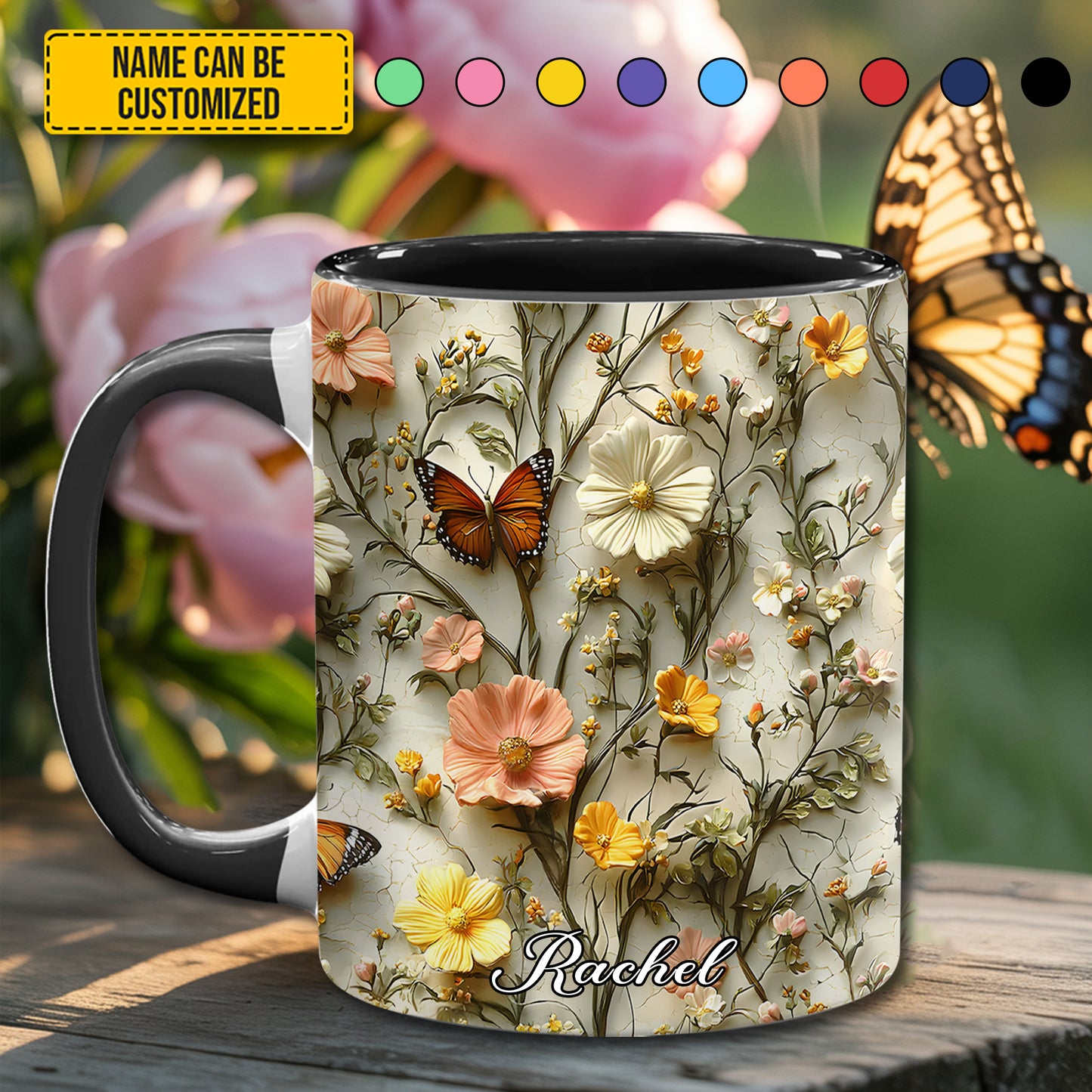 Beaufiful Flowers - Personalized Accent Mug