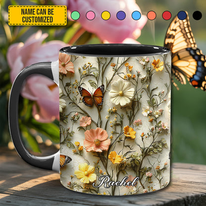 Beaufiful Flowers - Personalized Accent Mug