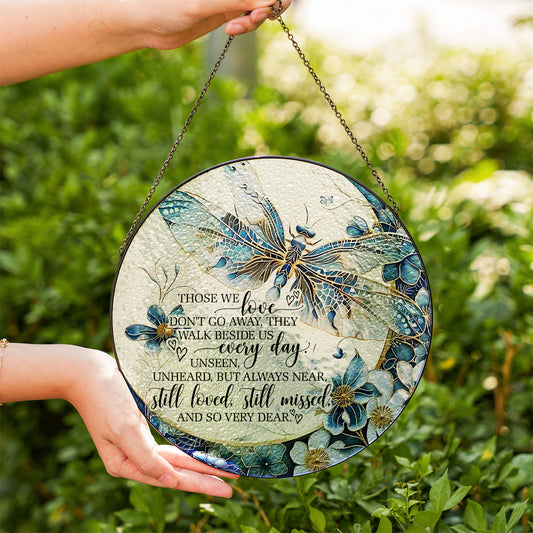 Memorial Dragonfly Stained Glass Suncatcher