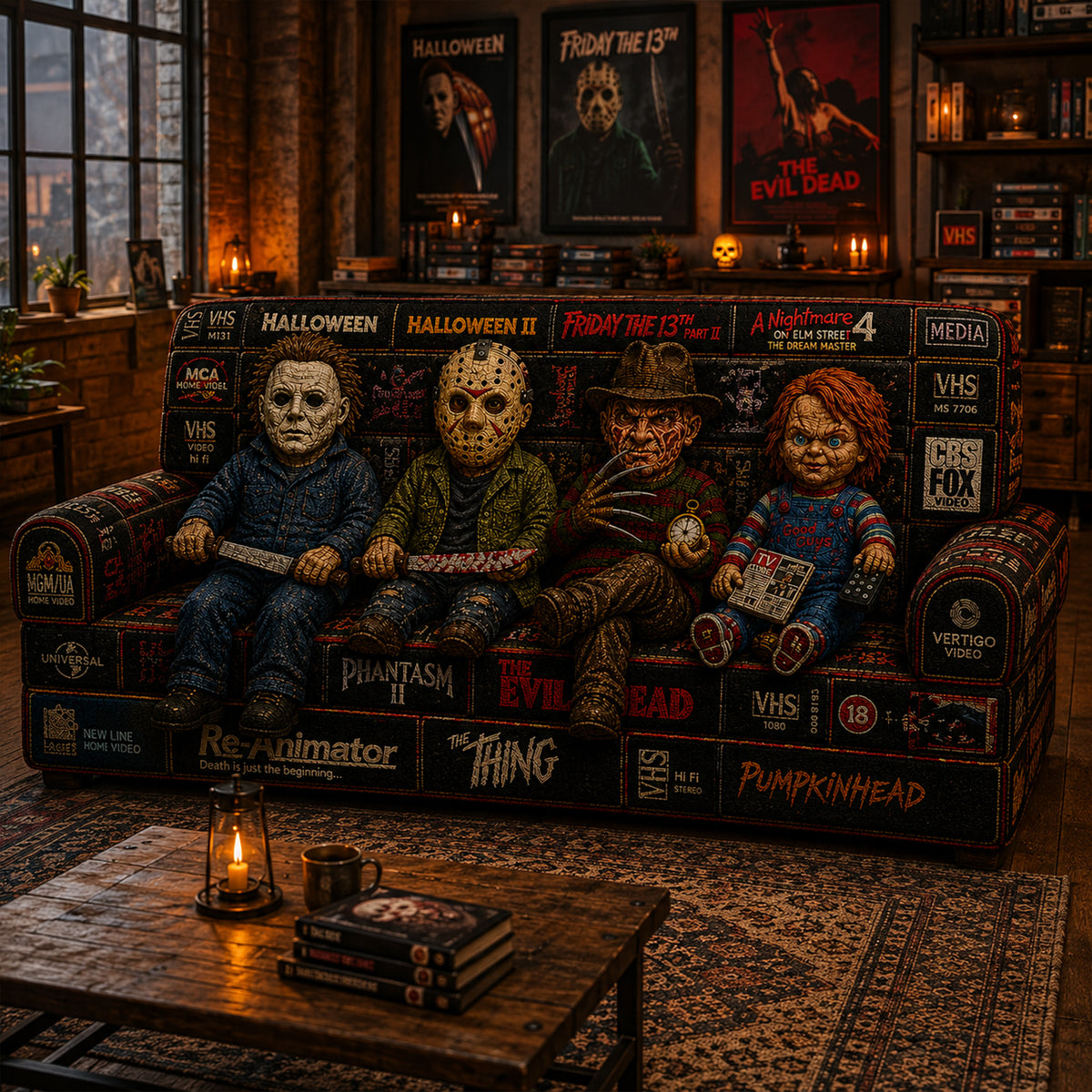 Halloween Horror Quilted Sofa Cover