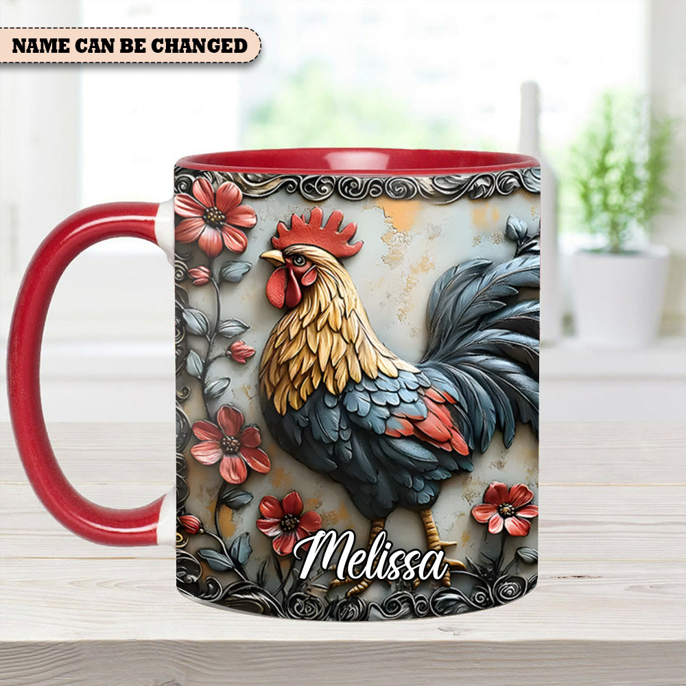 Chicken Accent Mug - Personalized Accent Mug