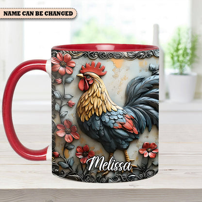 Chicken Accent Mug - Personalized Accent Mug