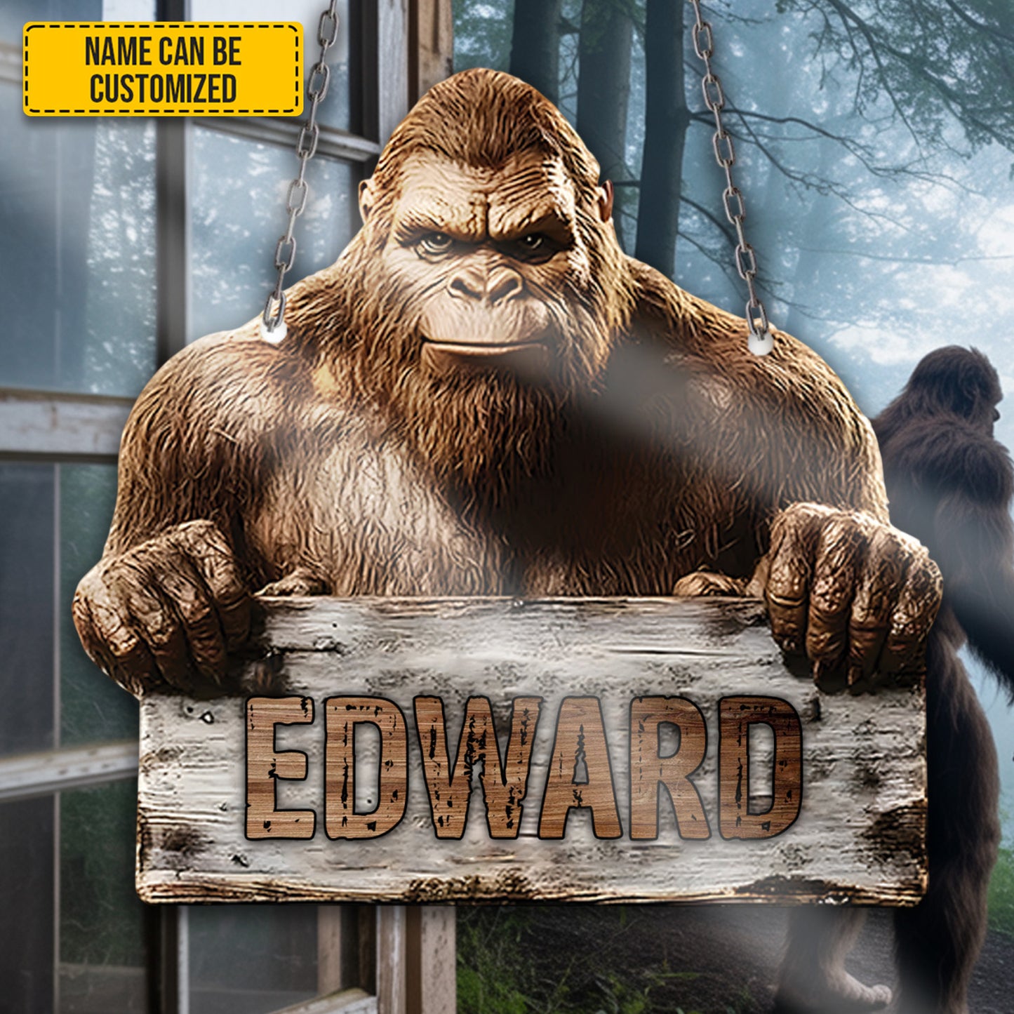 Personalized Bigfoot Acrylic Window