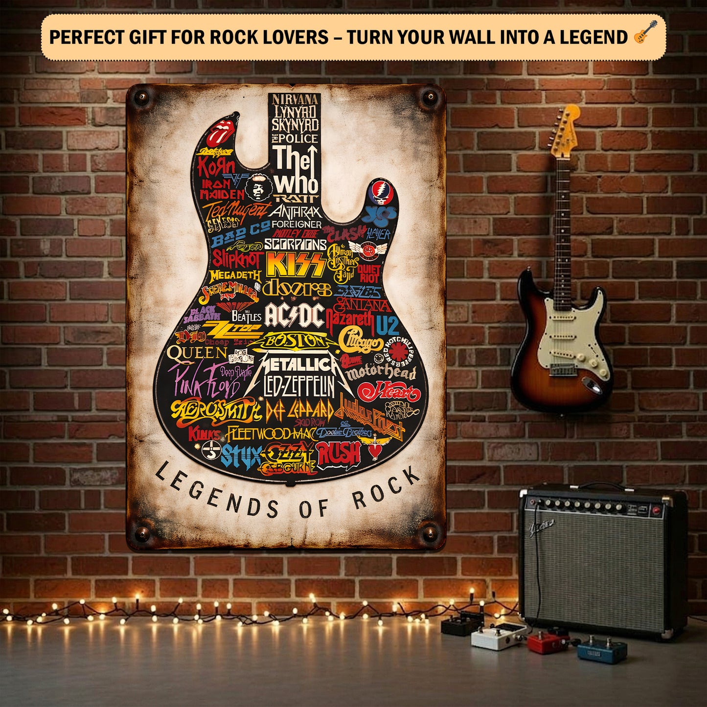 Legends Of Rock - Personalized Classic Rock Metal Sign
