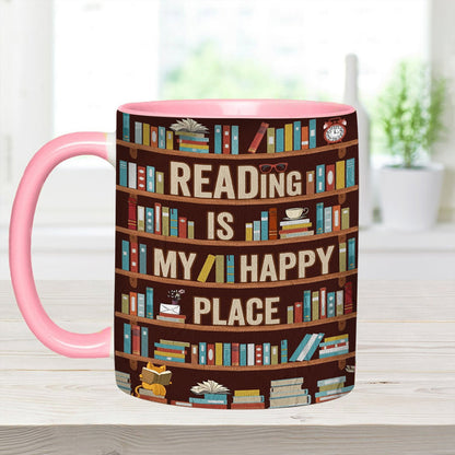Reading Is My happy Place - Book Accent Mug