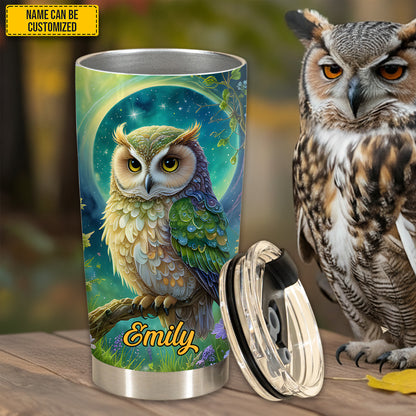 Personalized Beautiful Owl Stainless Steel Tumbler