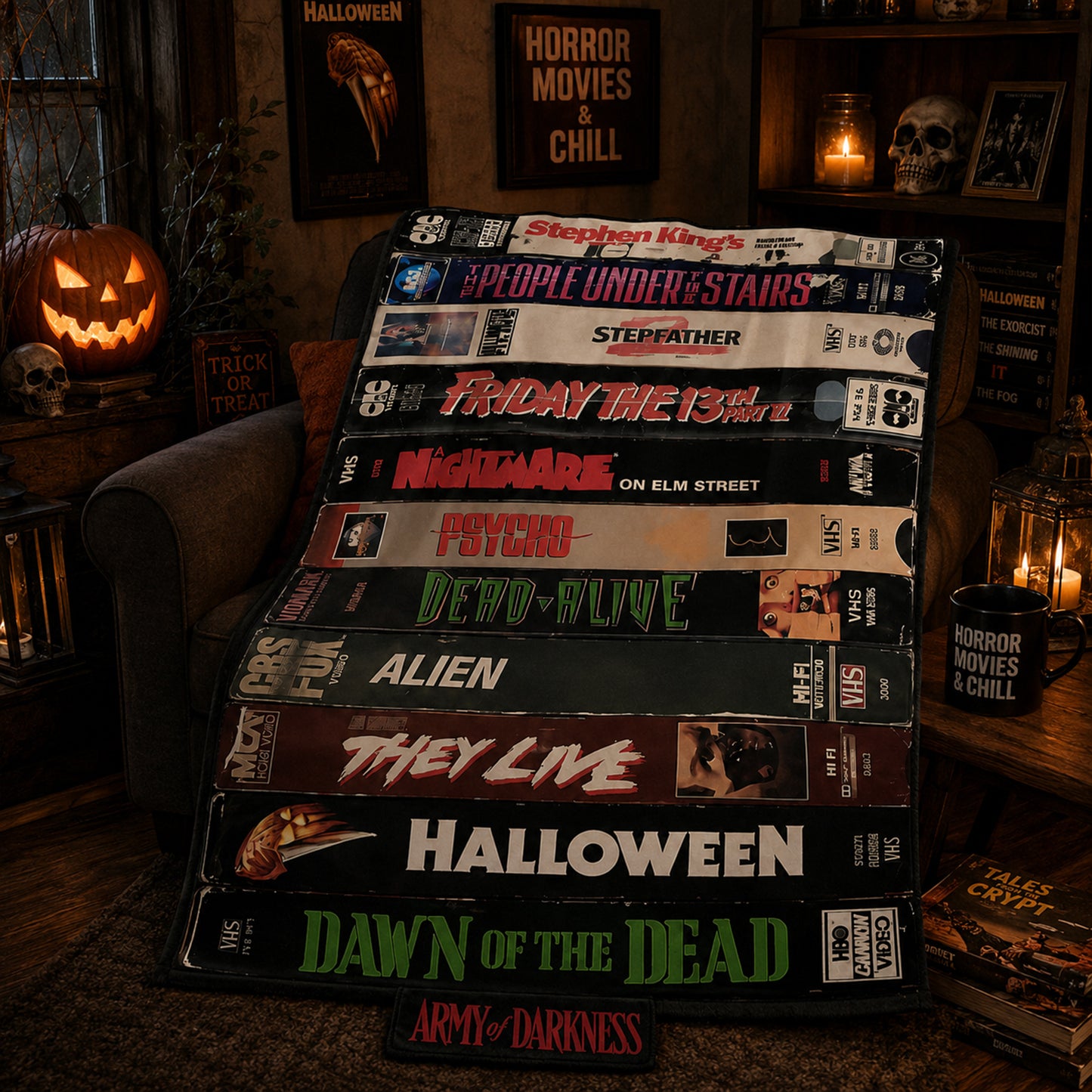 Retro Horror VHS Blanket Version 5