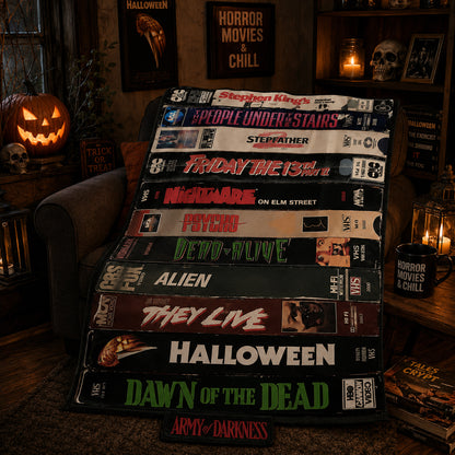 Retro Horror VHS Blanket Version 5