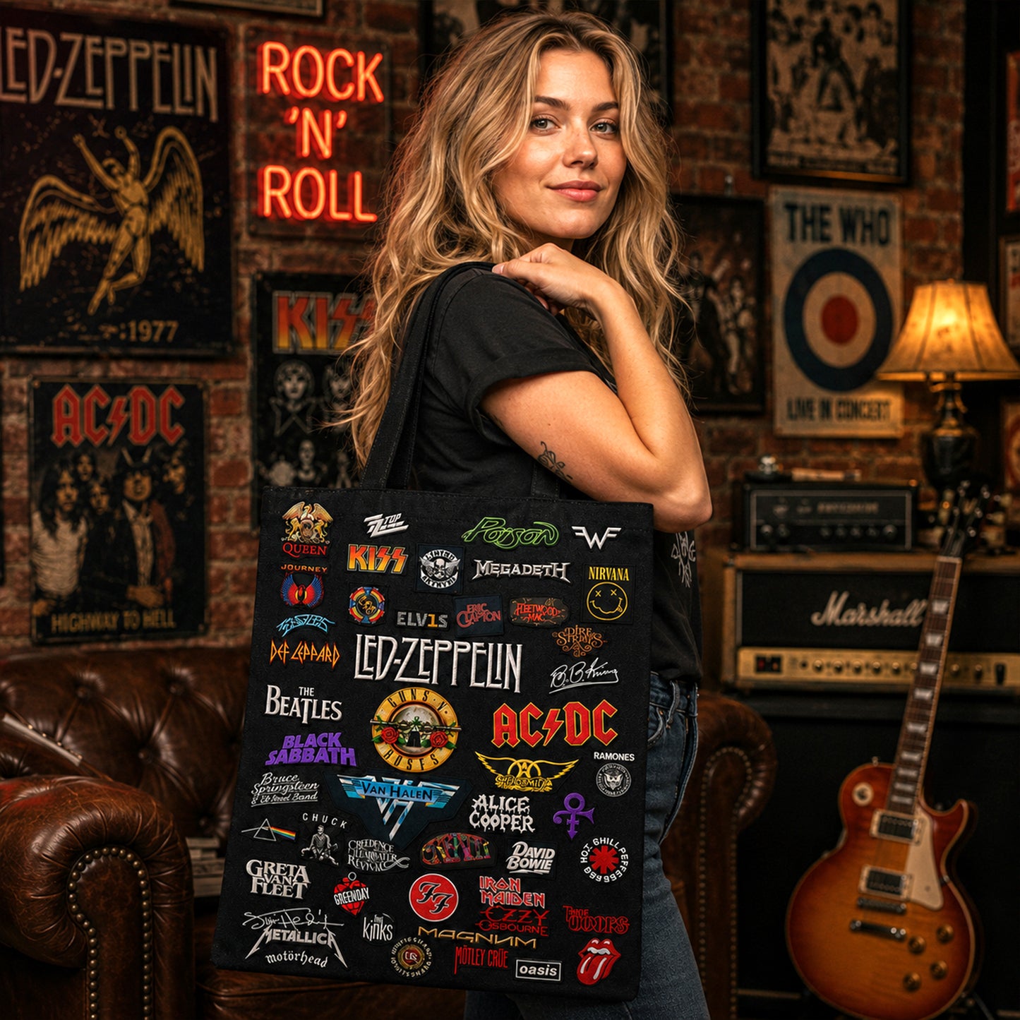 Rock Lovers - Classic Rock  Legends Editions Tote Bag Version 3