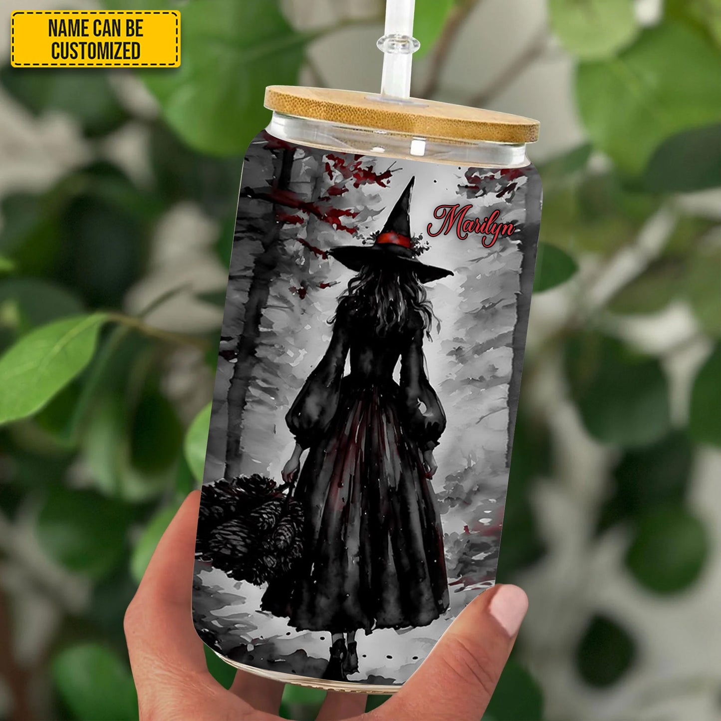 Witch In A World Full Of Princesses - Personalized 16Oz Glass Cup