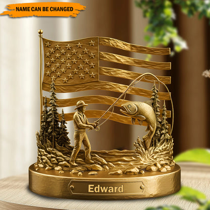 Angler’s Triumph – Personalized Fishing Acrylic Plaque