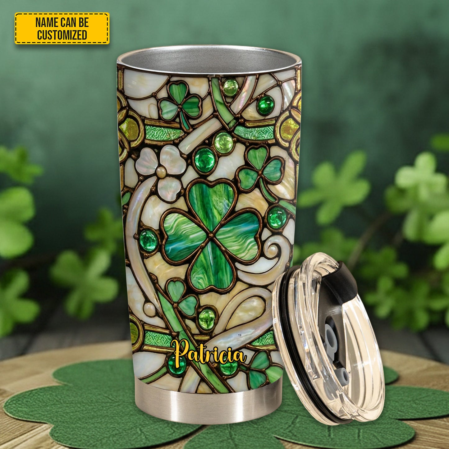 Personalized St. Patrick’s Day Shamrock Tumbler
