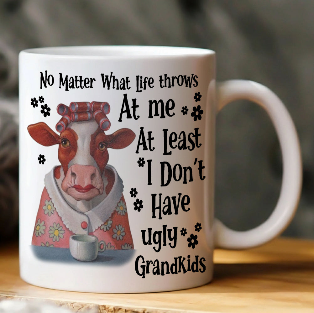No Matter What Life Throws At Me - Funny Cow Mug