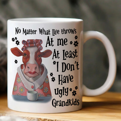 No Matter What Life Throws At Me - Funny Cow Mug