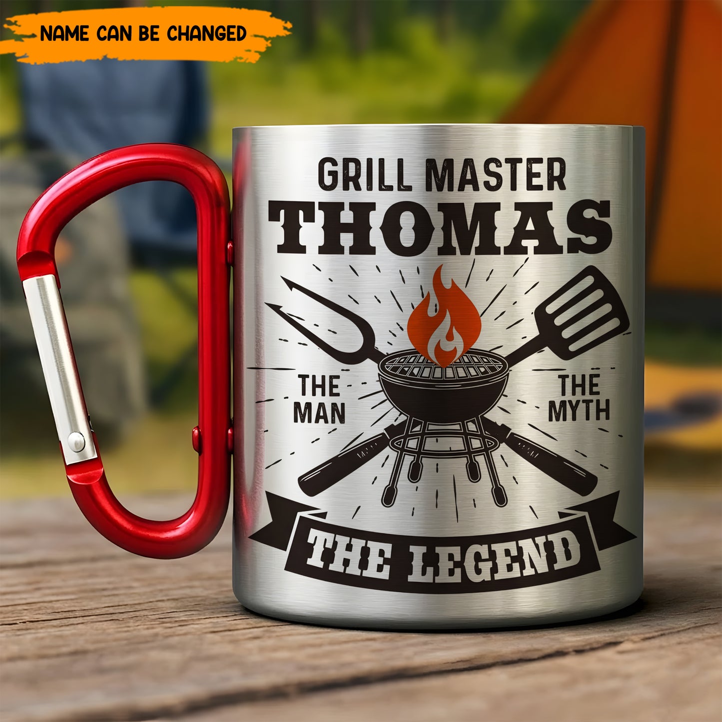 Grill Master – Personalized BBQ Carabiner Mug