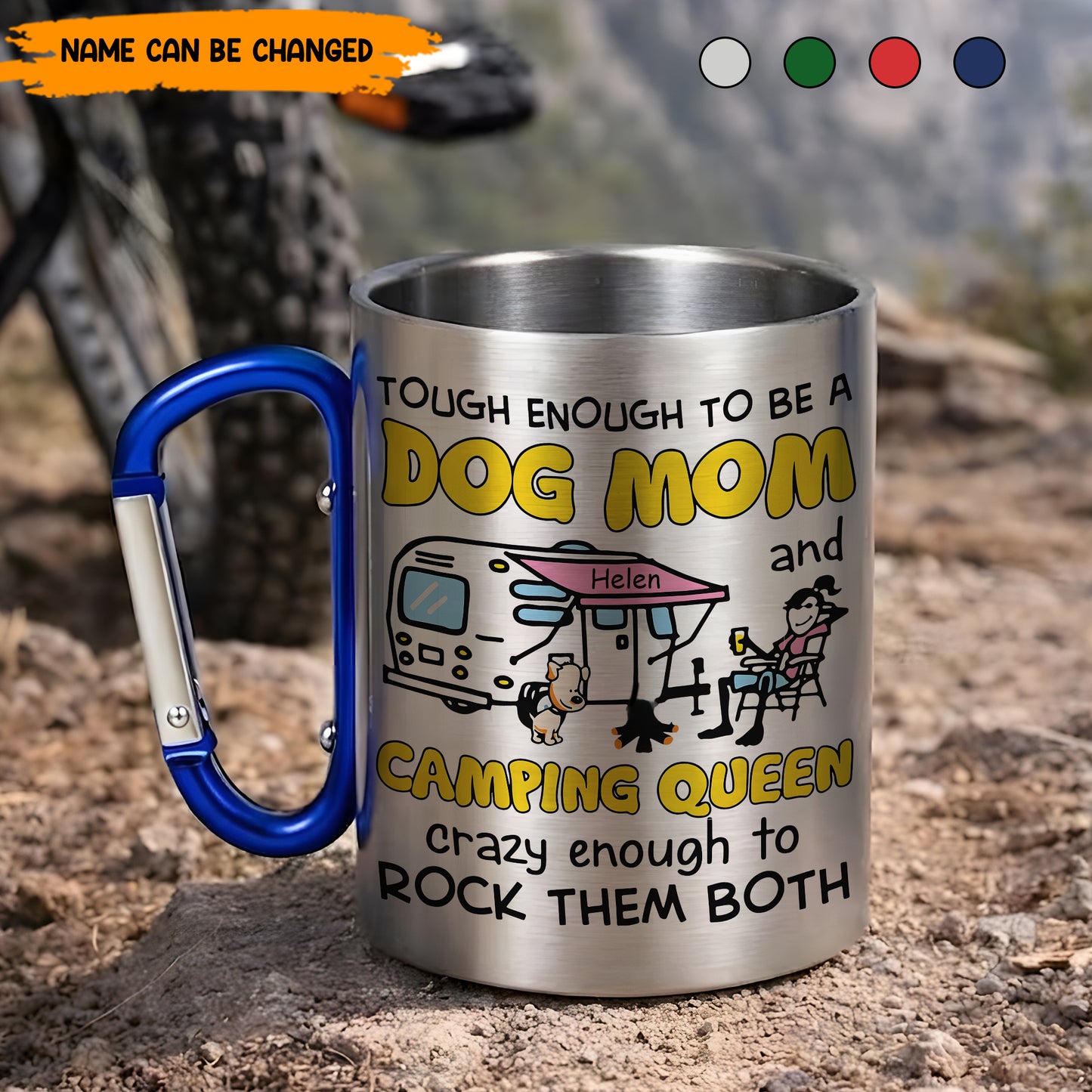 Camping Queen – Personalized Camping Carabiner Mug
