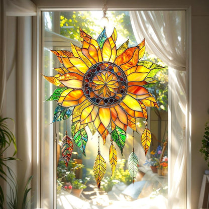 Sunflower Acrylic Suncatcher, Flower Window Hanging