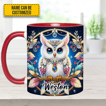 Spring and Summer Tree Owl - Personalized Owl Accent Mug