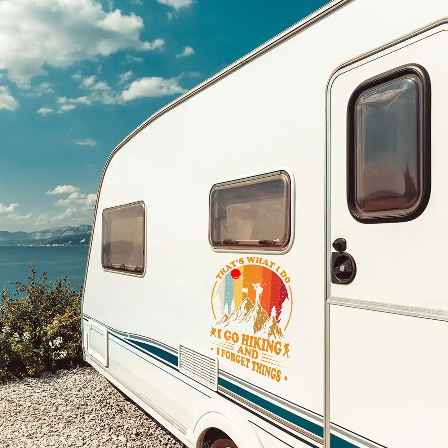 Retro Mountain Adventure Decal