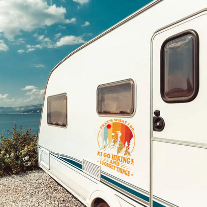 Retro Mountain Adventure Decal