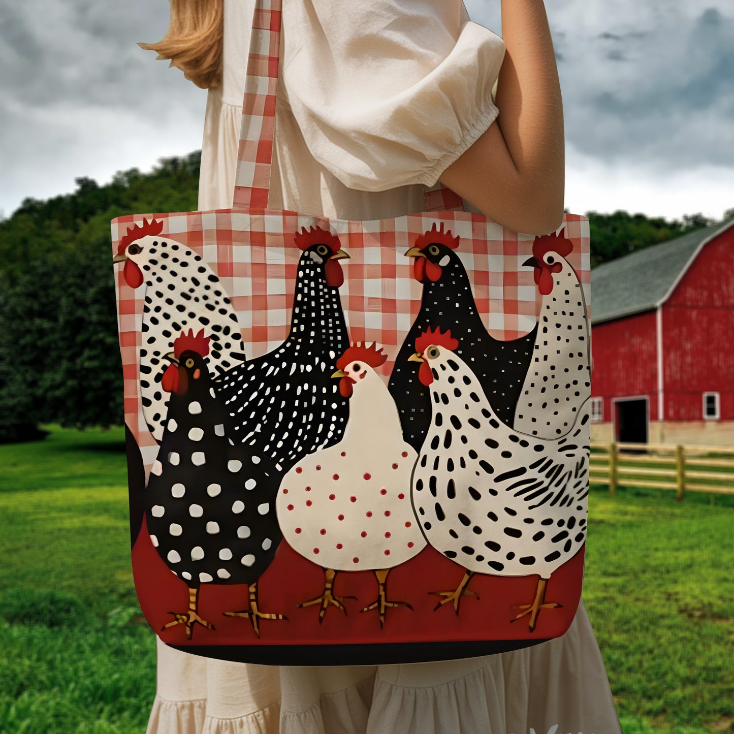 Farmhouse Chicken Tote Bag