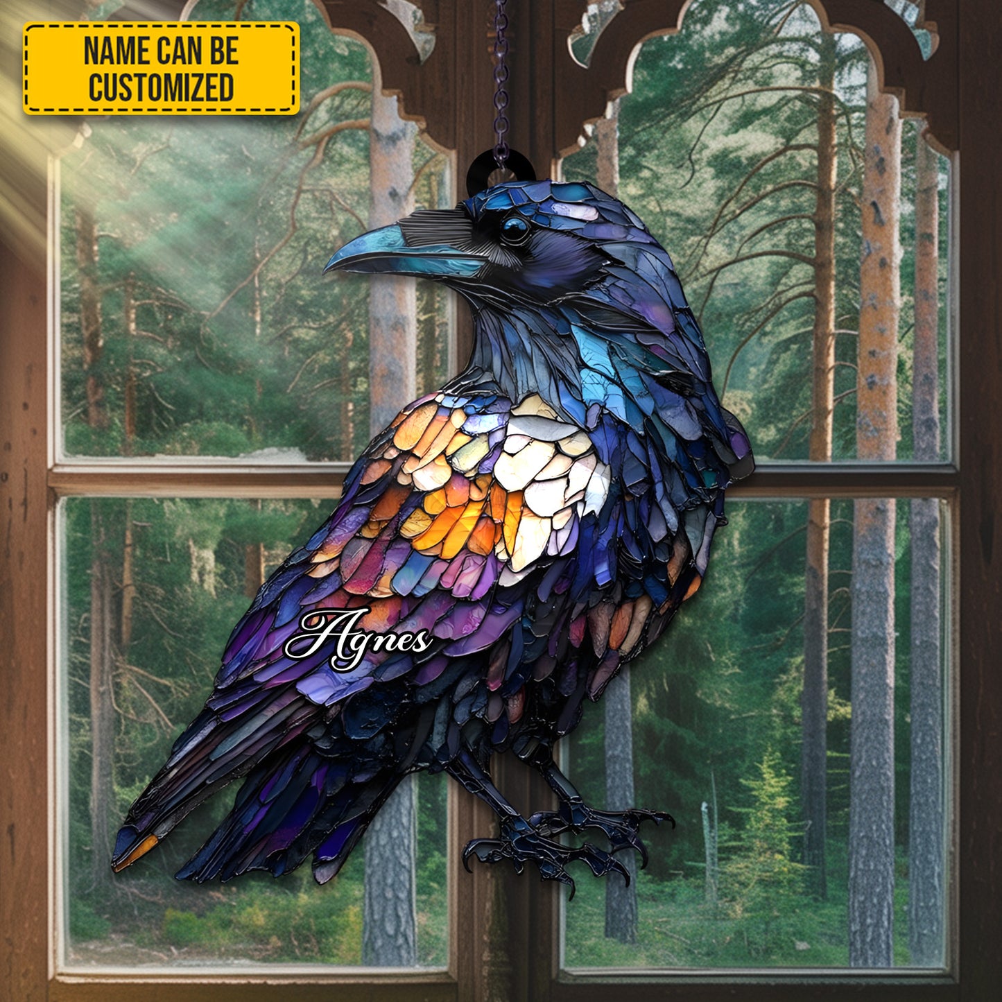 Silent Raven - Personalized Acrylic Window