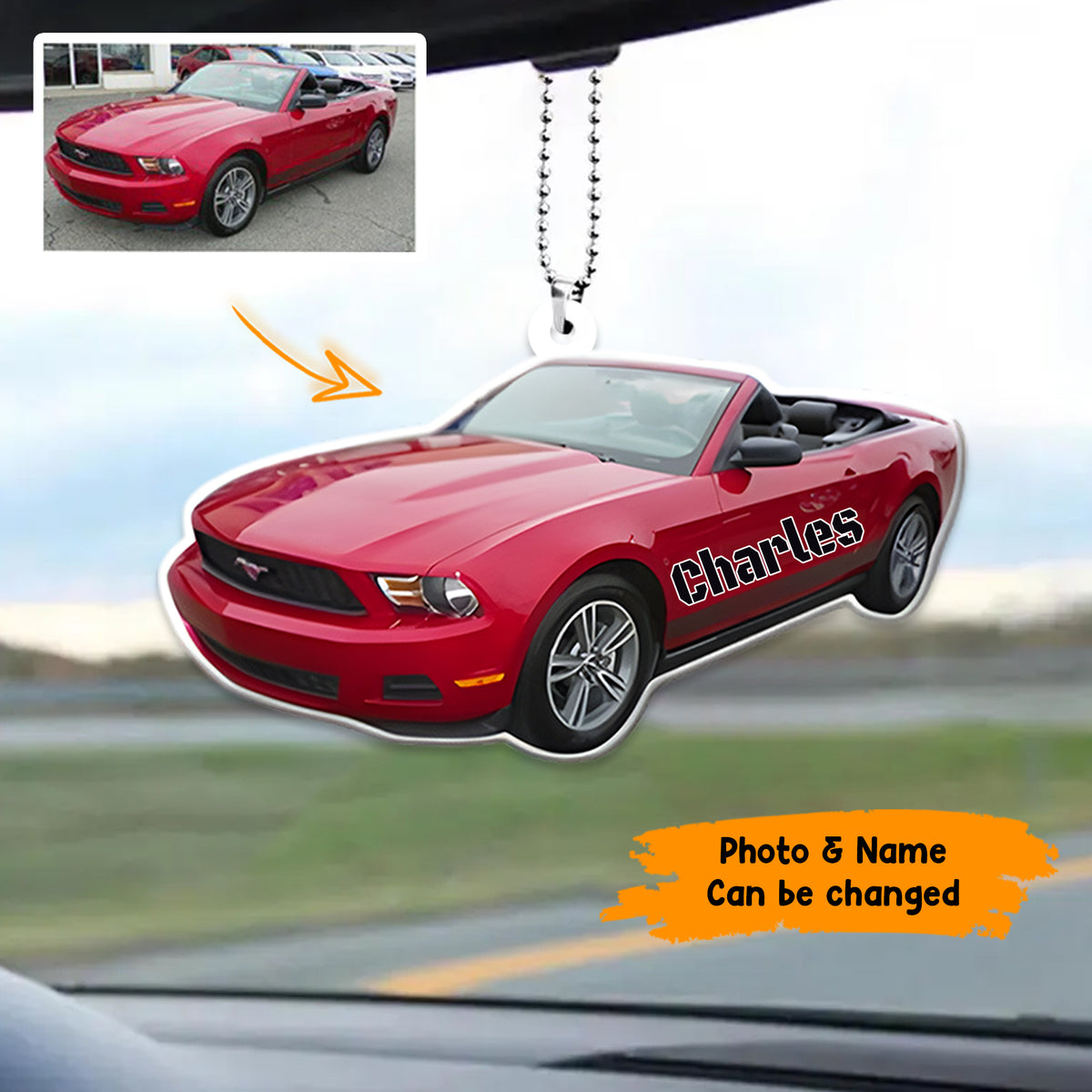 My Ride - Personalized Shape Car Ornament