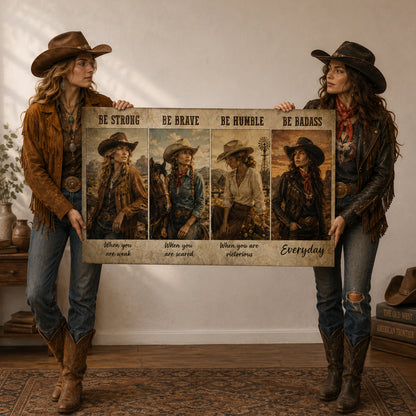 Western Cowgirl Poster & Canvas