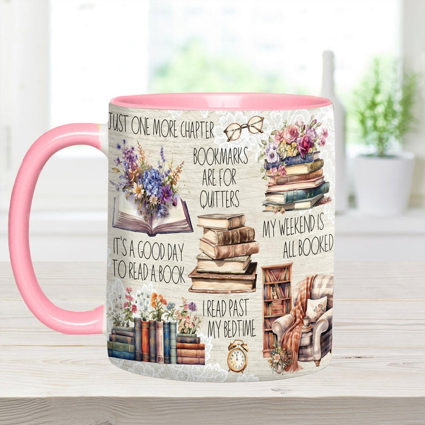 Just A Girl Who Loves Books Accent Mug
