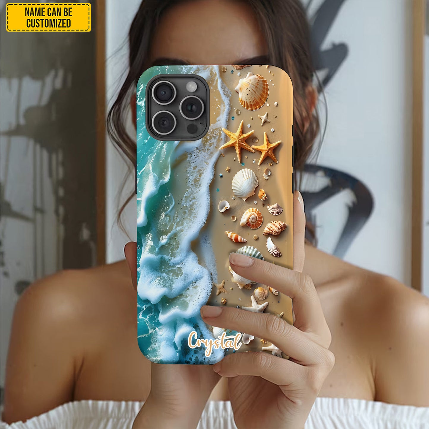 Personalized Beach Waves Phone Case